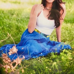 Bebe long pleated skirt